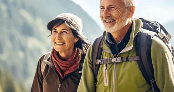 Rentner am Wandern