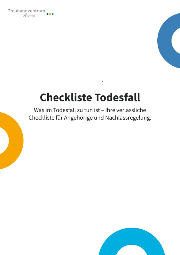 Deckblatt Checkliste Todesfall