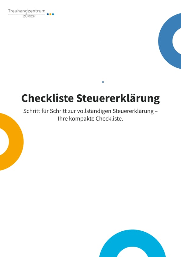 Deckblatt Checkliste Steuererklärung